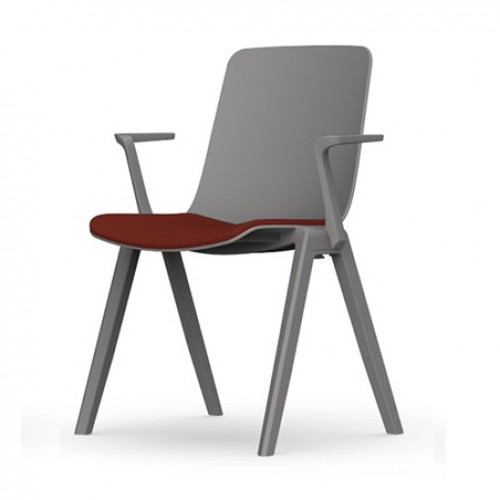 Krede - R30-01-HS Chair with Armrest (Grey Frame)